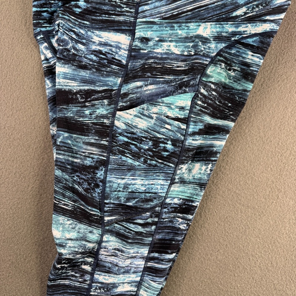 Lululemon Leggings Women 6 Align Crop Geometric Ripple Beach‎ Yoga Lounge Run - Picture 11 of 13